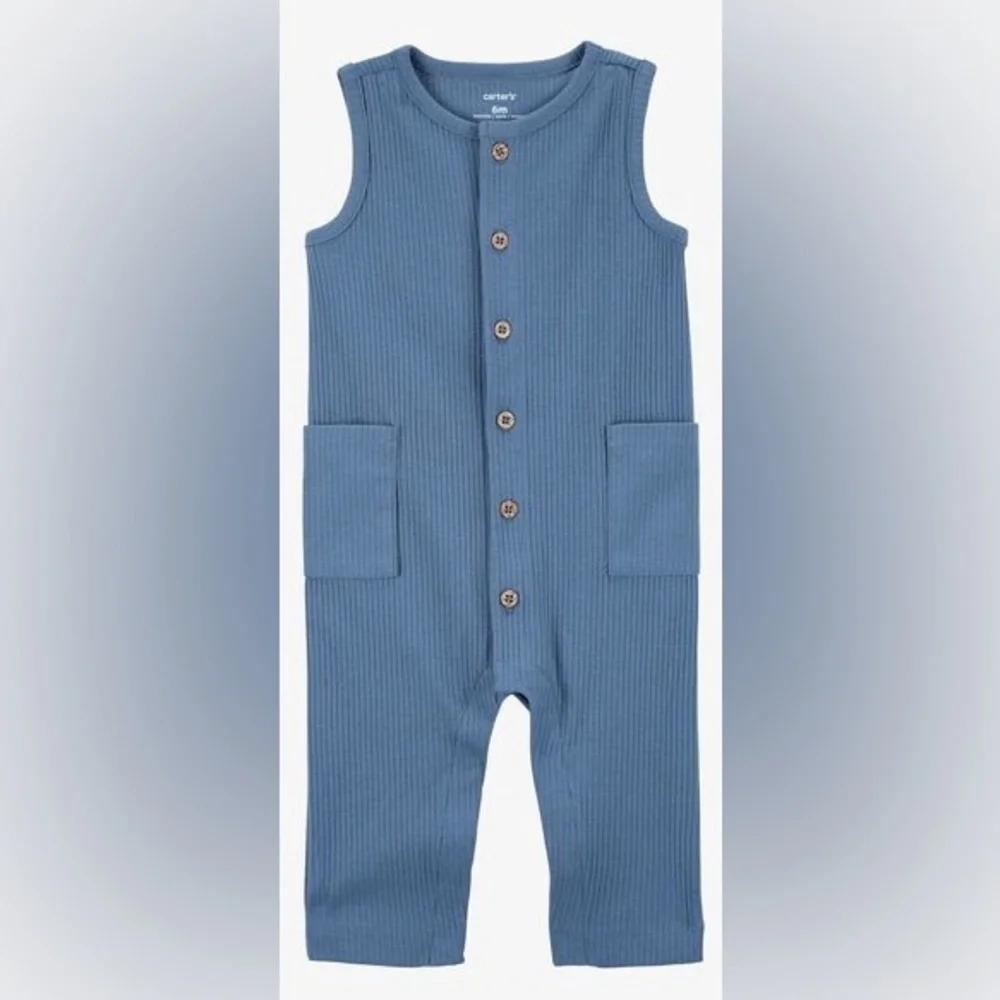 Carter’s 2 Pack Unisex Baby Sleeveless Jumpsuits- Size 0-3M